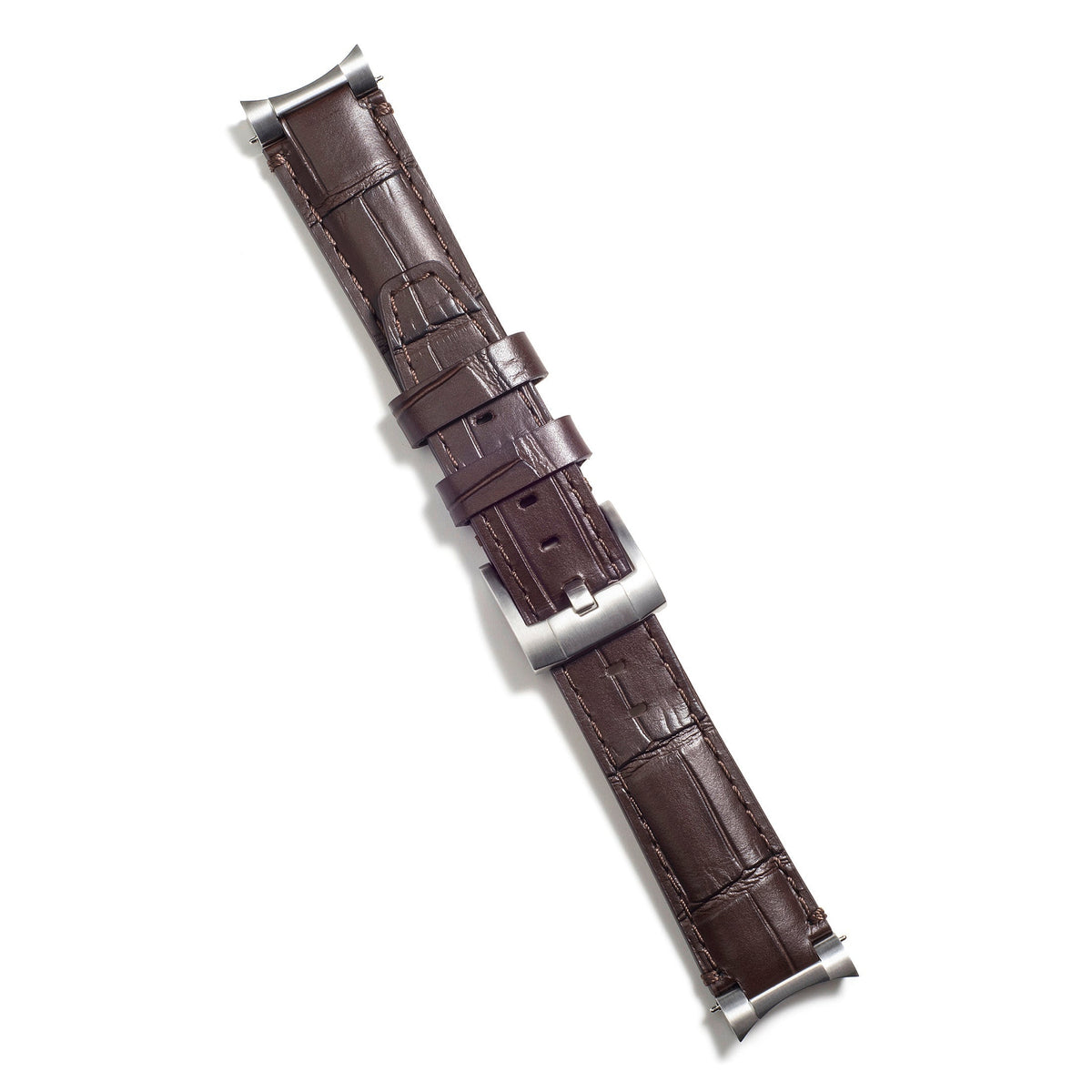Stahl-Endstück-Lederarmband für Rolex Daytona mit Dornschließe