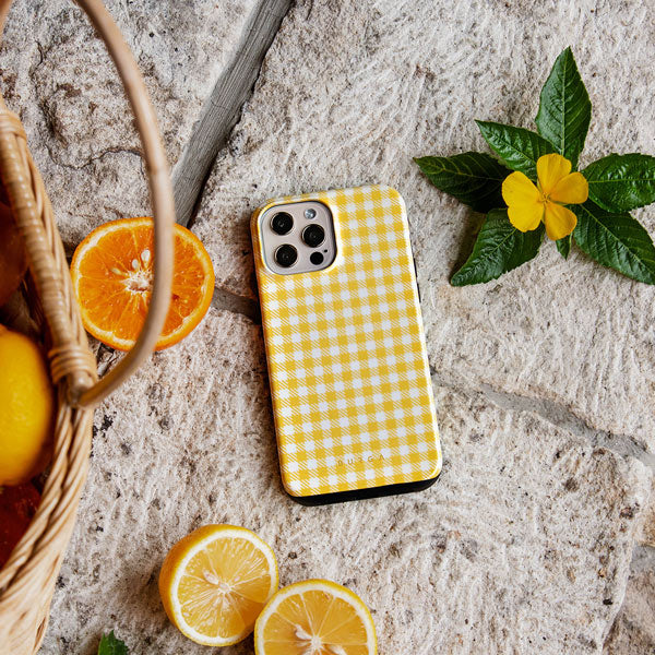 Tuscan Sun - Yellow Plaid Samsung Galaxy S26 FE Case