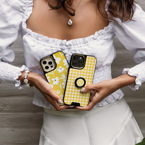Tuscan Sun - Yellow Plaid Samsung Galaxy Z Fold 8 Case
