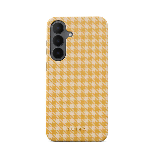 Tuscan Sun - Yellow Plaid Samsung Galaxy S26 FE Case