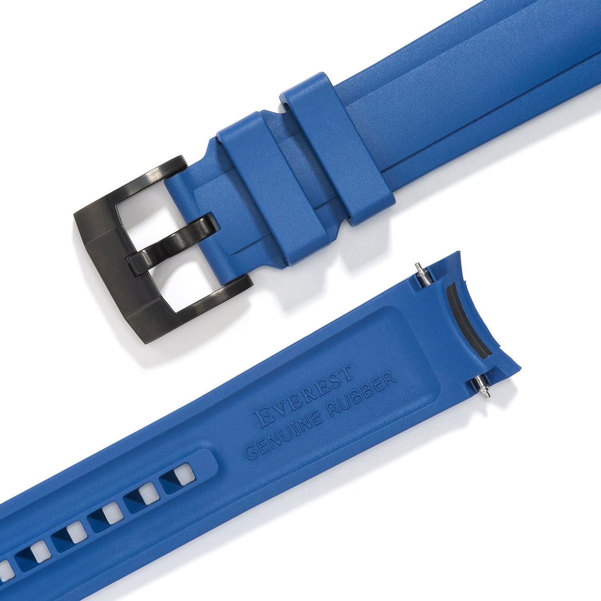 Kautschukarmband mit gebogenem Ende für Rolex Submariner 41mm mit Dornschließe (Modell 2020)