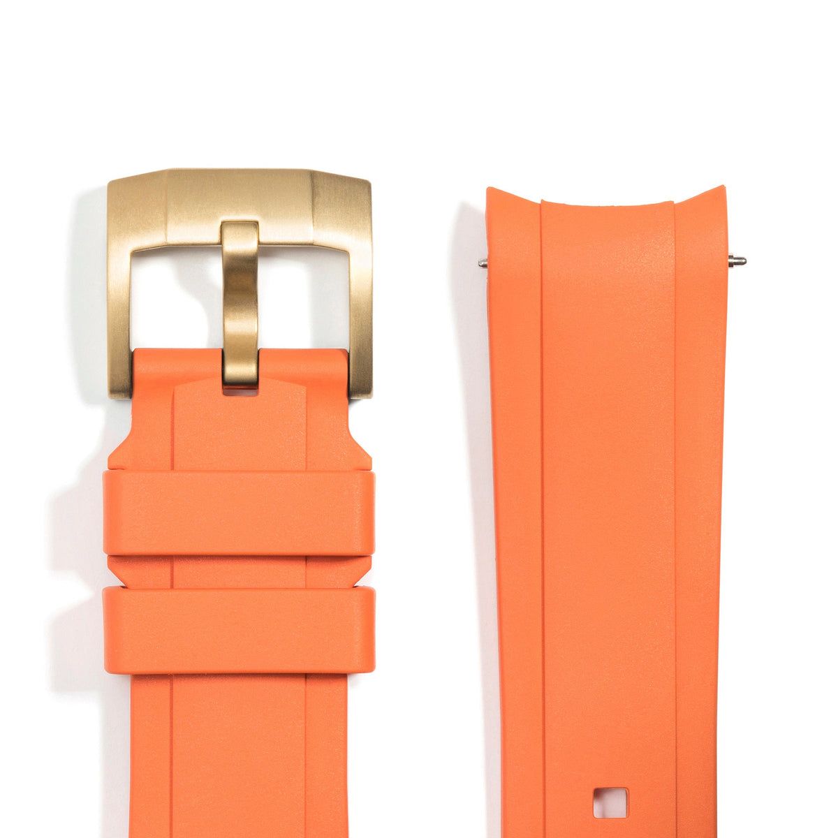 Kautschukarmband mit gebogenem Ende für Rolex Submariner 41mm mit Dornschließe (Modell 2020)