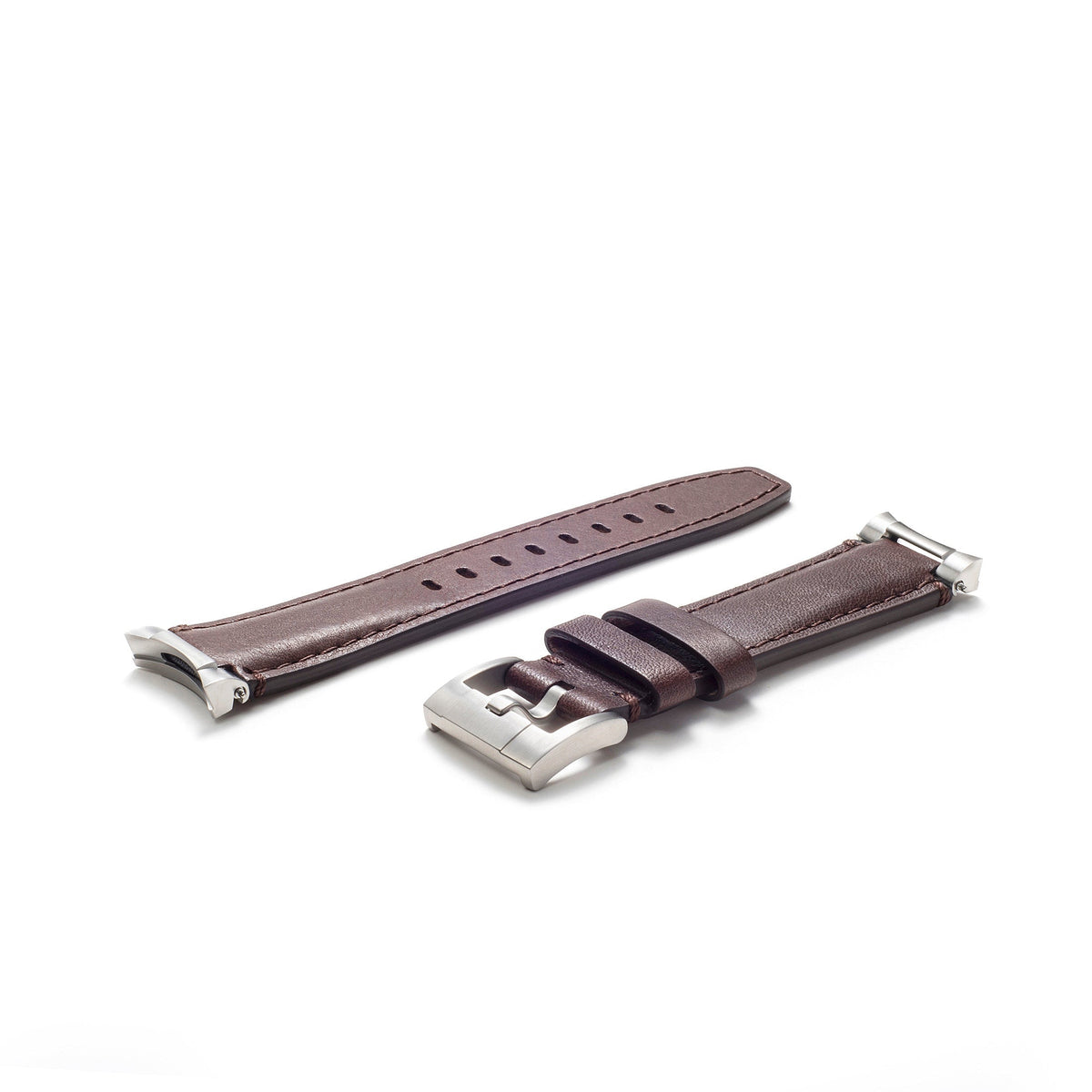 Stahl-Endstück-Lederarmband für Rolex Explorer I mit Dornschließe