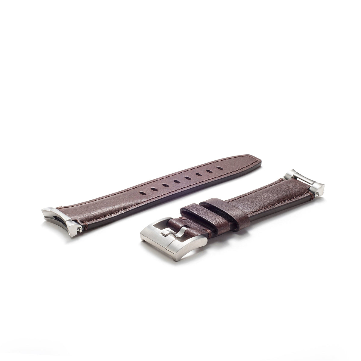 Stahlendstück-Lederarmband für Rolex Oyster Perpetual 39mm mit Dornschließe
