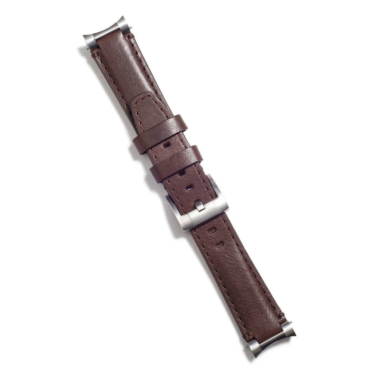 Lederarmband mit Stahlendstück für Rolex Explorer II mit Dornschließe