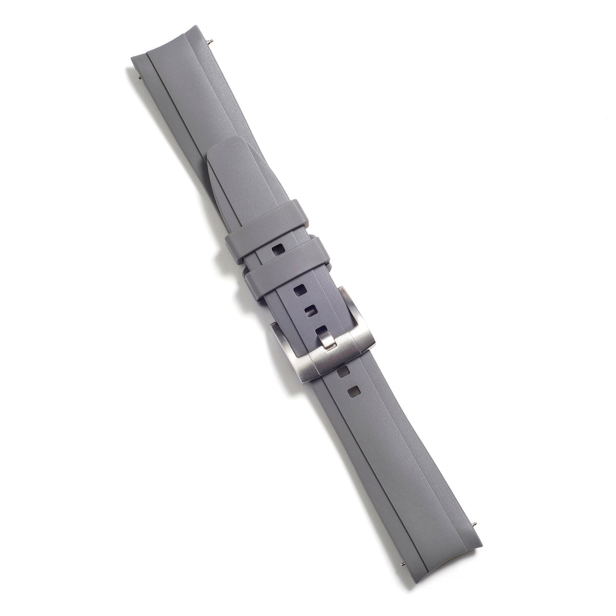 Kautschukarmband mit gebogenem Ende und Dornschließe für Rolex Sub Ceramic No-Date