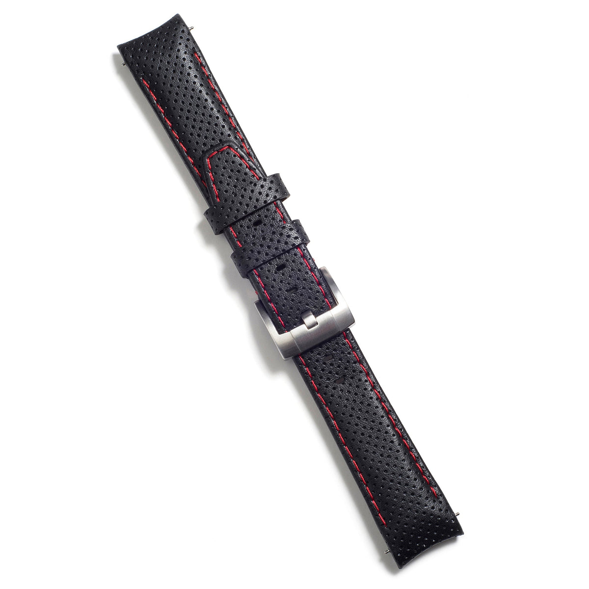 Gewölbtes Rennsport-Lederarmband für Rolex Keramik Daytona mit Dornschließe