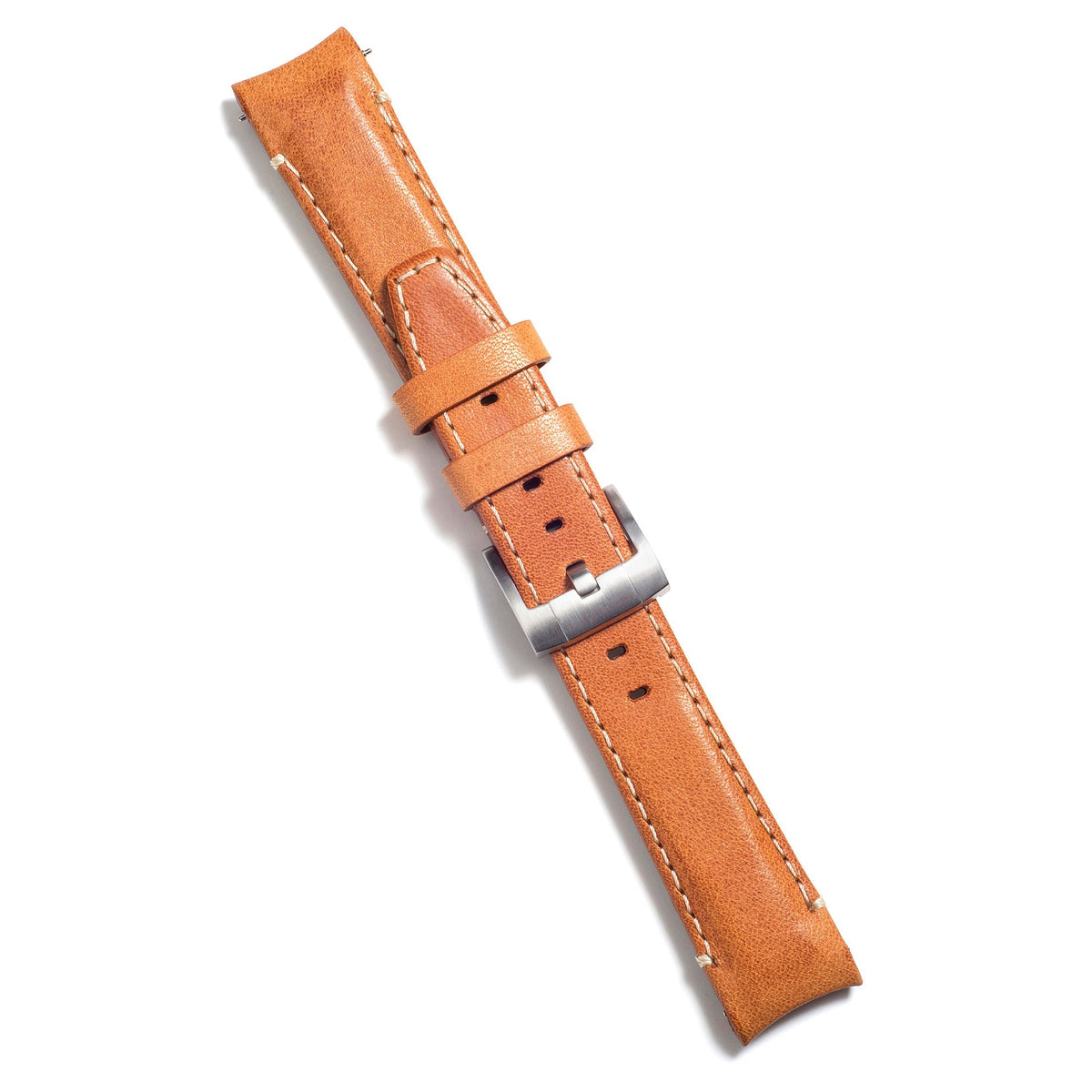 Lederarmband mit gebogenem Ende für Rolex GMT Master I & II mit Dornschließe