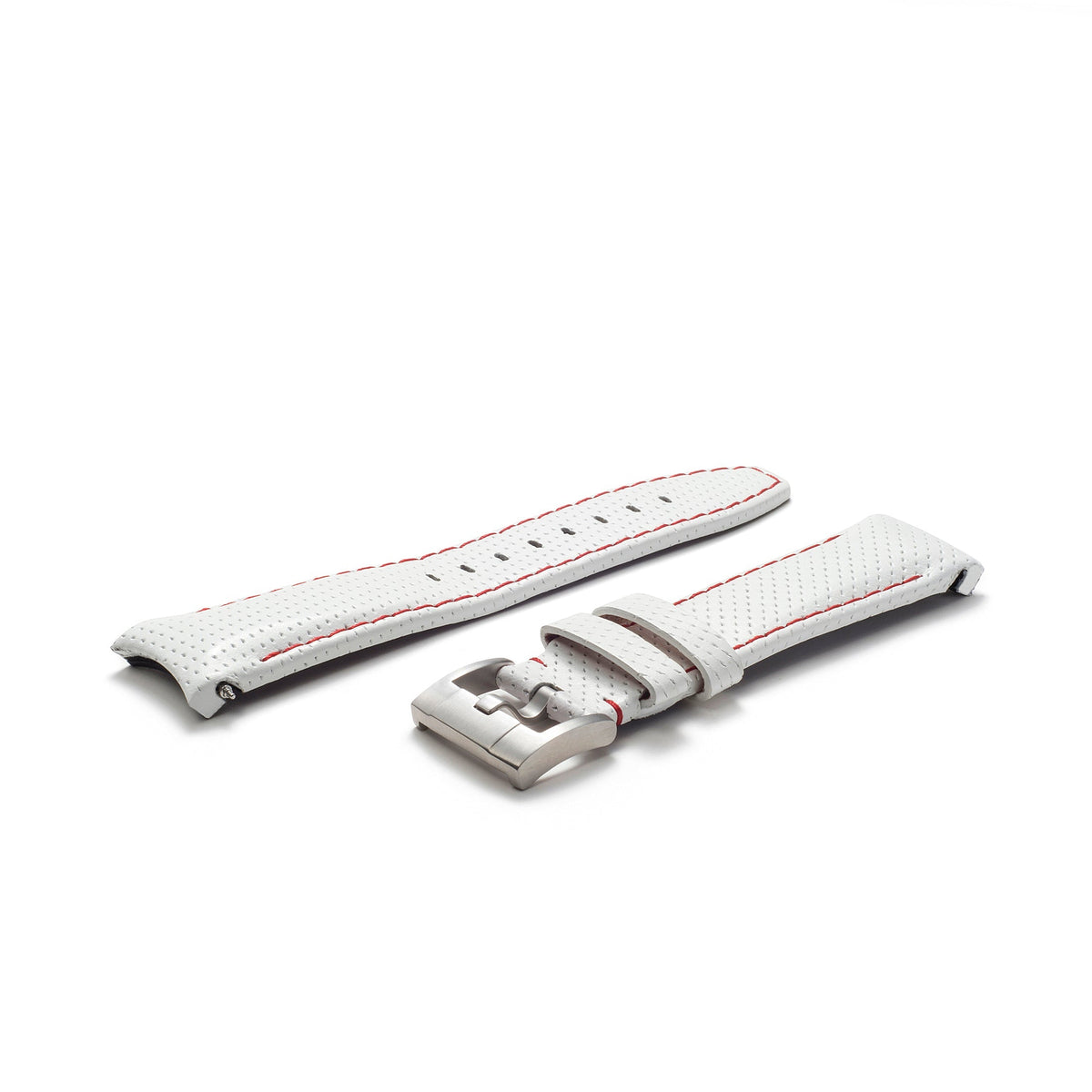Gewölbtes Rennsport-Lederarmband für Rolex Keramik Daytona mit Dornschließe