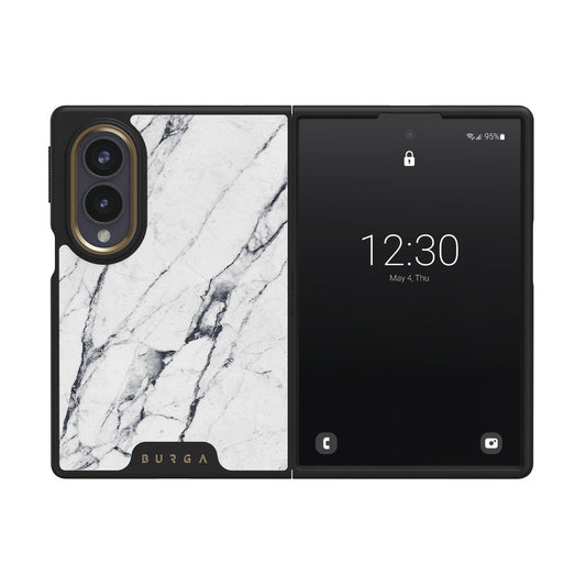 Satin White - Marble Samsung Galaxy Z Fold 8 Case