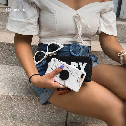 Satin White - Marble Samsung Galaxy S26 FE Case