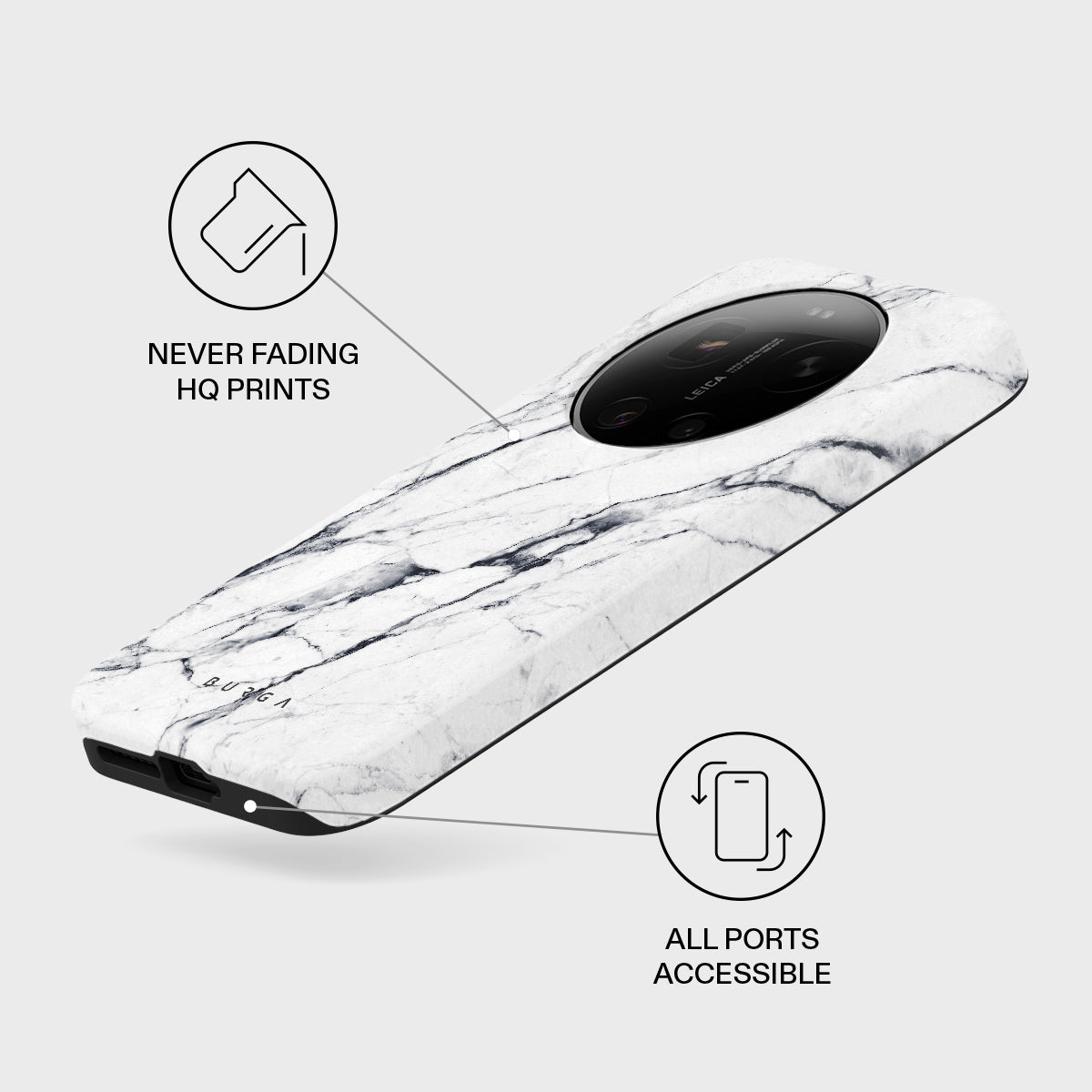Satin White - Marble Xiaomi 17 Ultra Case