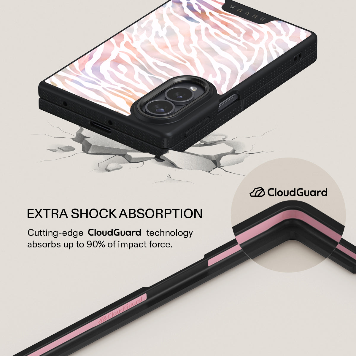 Sultry July - Zebra Samsung Galaxy Z Fold 8 Case