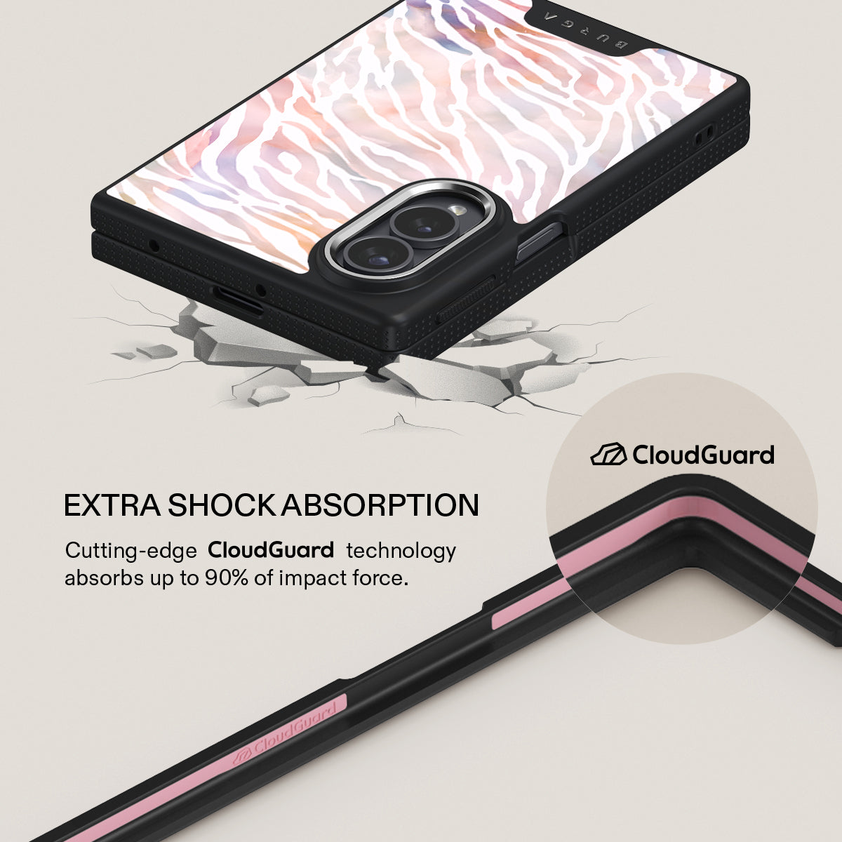 Sultry July - Zebra Samsung Galaxy Z Fold 8 Case
