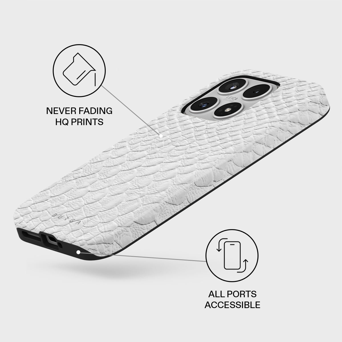 Glacial Desert - White Snakeskin Xiaomi 17 Case