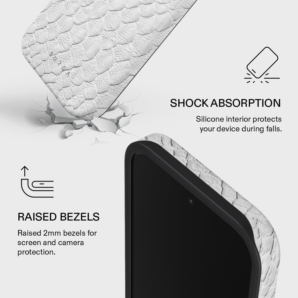 Glacial Desert - White Snakeskin Xiaomi 17 Case