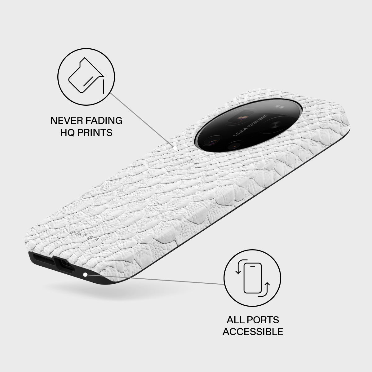 Glacial Desert - White Snakeskin Xiaomi 17 Ultra Case