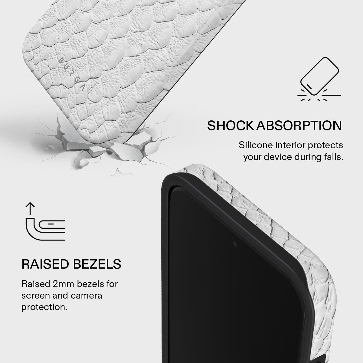 Glacial Desert - White Snakeskin Xiaomi 17 Ultra Case