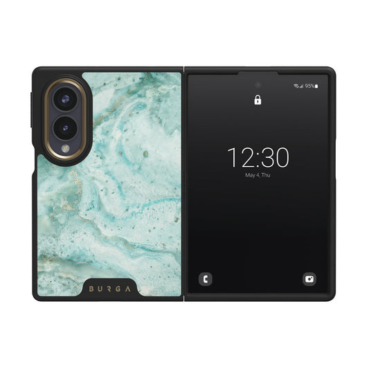 Uluwatu Waves - Teal Samsung Galaxy Z Fold 8 Case
