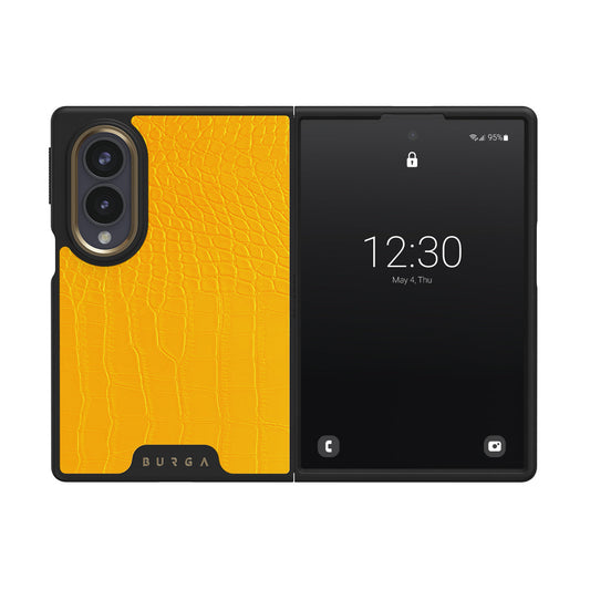 Canary Yellow - Snake Skin Samsung Galaxy Z Fold 8 Case