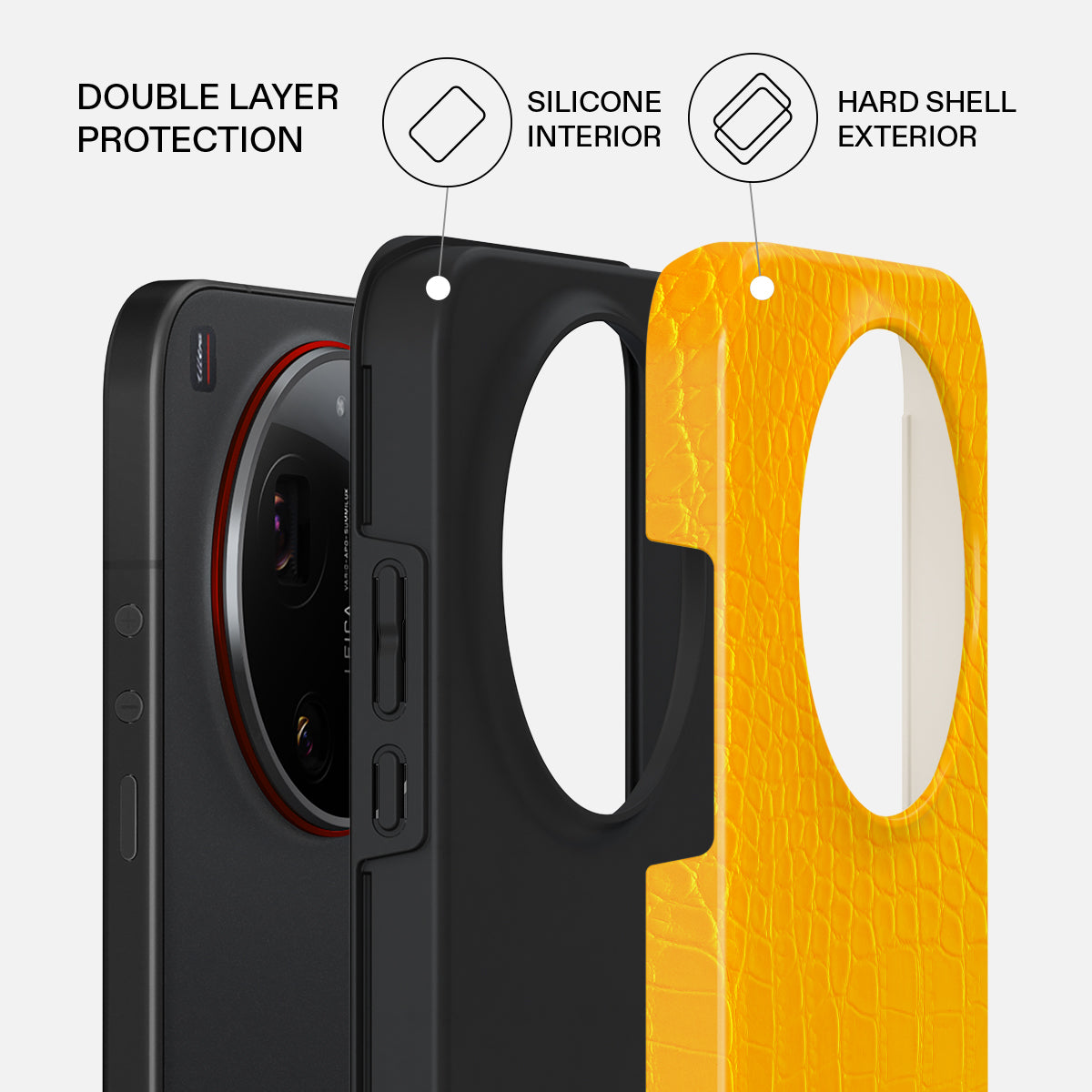 Canary Yellow - Snake Skin Xiaomi 17 Ultra Case